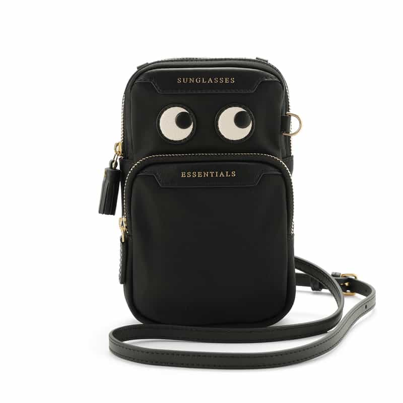 ANYA HINDMARCH "EYES" エッセンシャルズ クロスボディバッグ BLACK