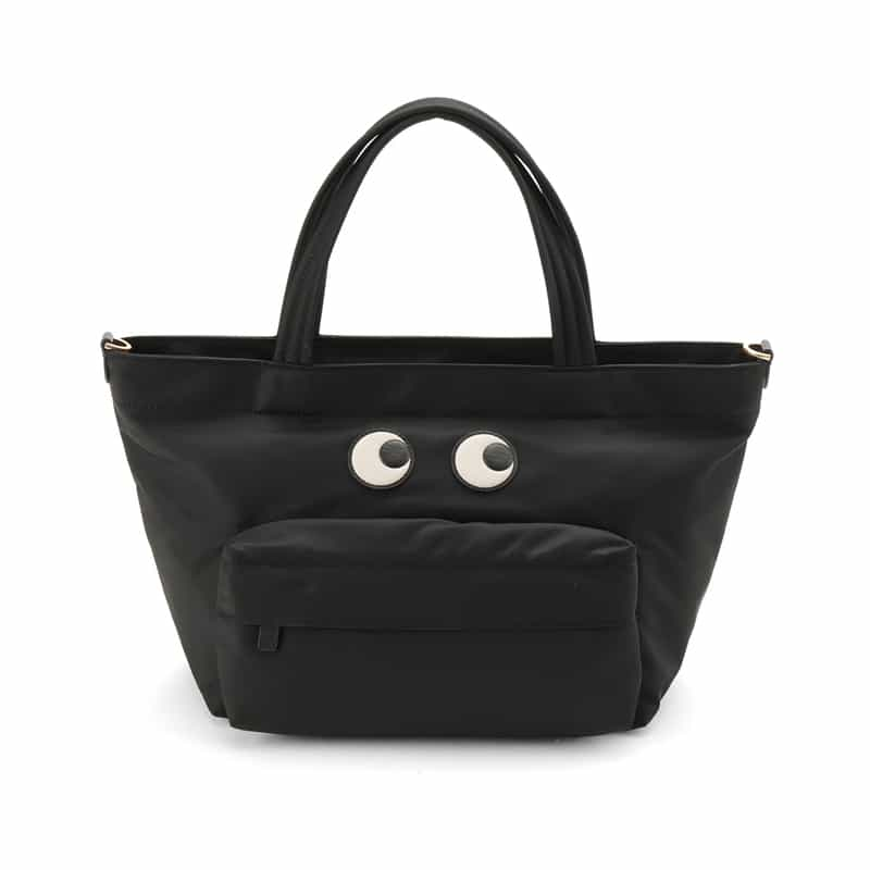 ANYA HINDMARCH "EYES"　ナイロンミニトートバッグ BLACK