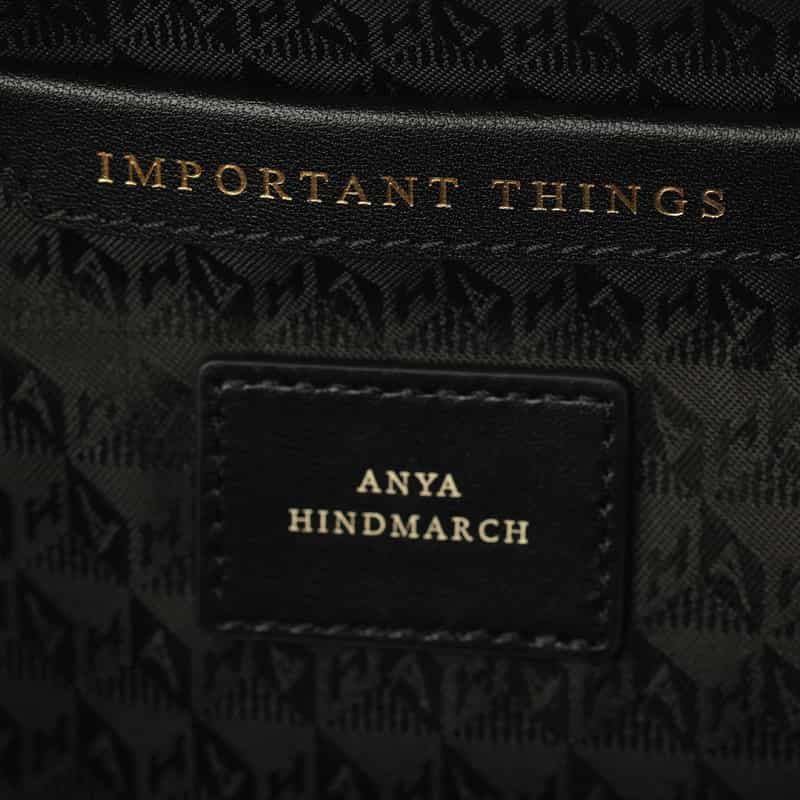 ANYA HINDMARCH ANYA HINDMARCH<アニヤ ハインドマーチ>リサイクルナイロン ミニボストンバッグ "EYES" BLACK