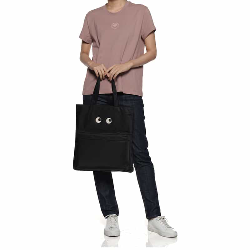 ANYA HINDMARCH ANYA HINDMARCH＜アニヤ ハインドマーチ＞ナイロントートバッグ"EYES" BLACK