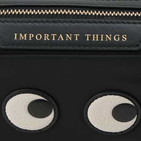 関税・送料込【Anya Hindmarch】Eyes ナイロン メガネポーチ ANYA HINDMARCH - アニヤハインドマーチ EYES ポーチ 黒
