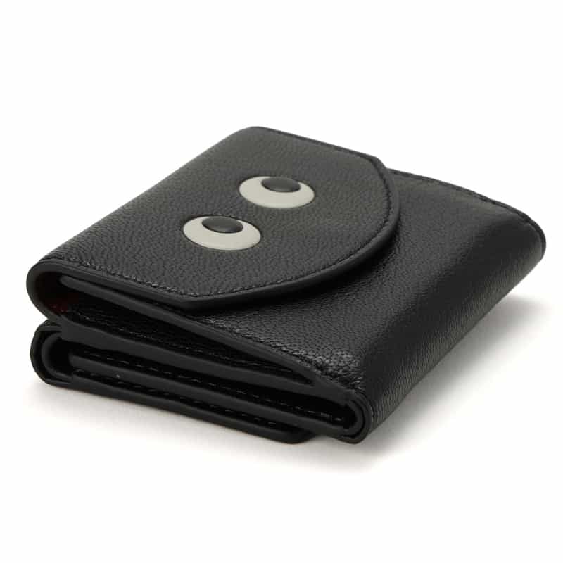 ANYA HINDMARCH ANYA HINDMARCH＜アニヤ ハインドマーチ＞3つ折りミニウォレット"EYES" BLACK
