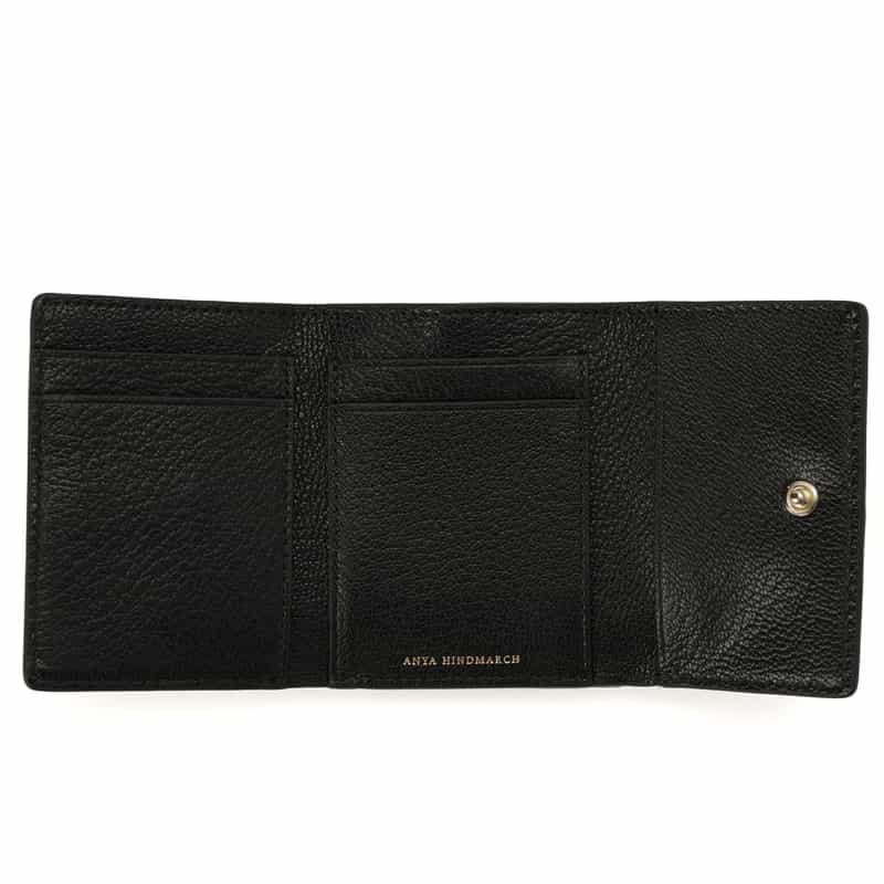 ANYA HINDMARCH ANYA HINDMARCH＜アニヤ ハインドマーチ＞3つ折りミニウォレット"EYES" BLACK