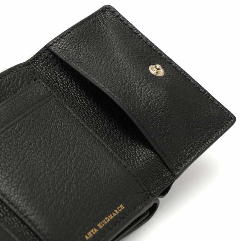 ANYA HINDMARCH ANYA HINDMARCH＜アニヤ ハインドマーチ＞3つ折りミニウォレット"EYES" BLACK