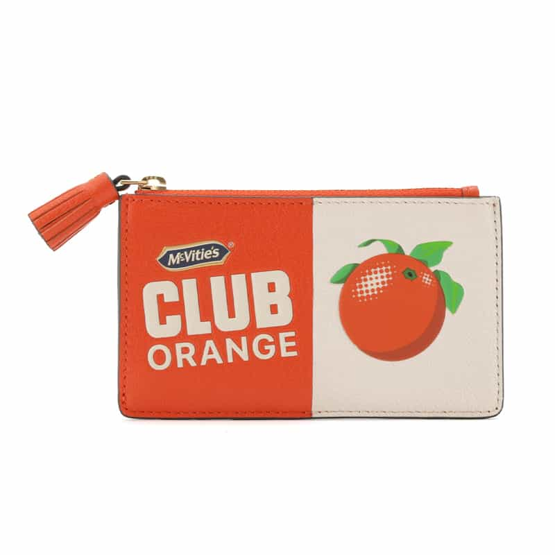 ANYA HINDMARCH "CLUB ORANGE"ジップカードケース ORANGE