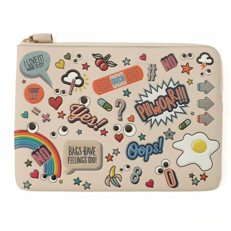 ANYA HINDMARCH "ALL OVER STICKERS" ガジェットケース MULTI COLOR