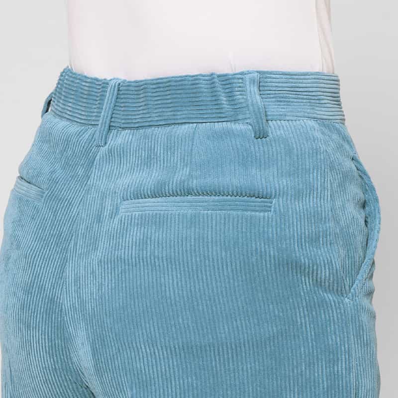 BARNEYS NEW YORK ウォッシャブル コーデュロイ ストレートパンツ BLUE