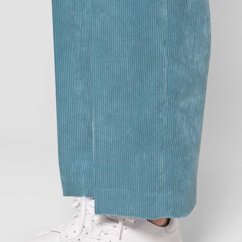 BARNEYS NEW YORK ウォッシャブル コーデュロイ ストレートパンツ BLUE