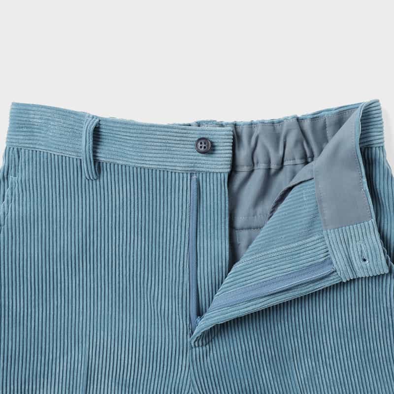 BARNEYS NEW YORK ウォッシャブル コーデュロイ ストレートパンツ BLUE