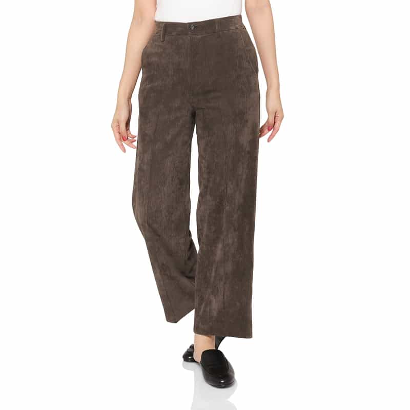 ウォッシャブル コーデュロイ ストレートパンツ