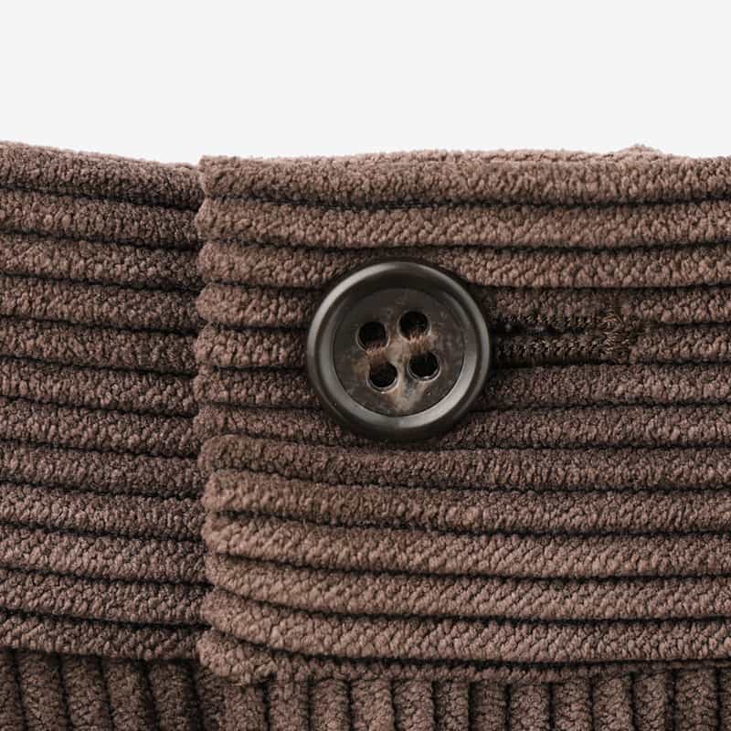 BARNEYS NEW YORK ウォッシャブル コーデュロイ ストレートパンツ DARK BROWN