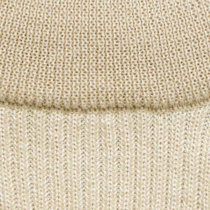 BARNEYS NEW YORK ウォッシャブル フリルスリーブ デザインニットプルオーバー BEIGE