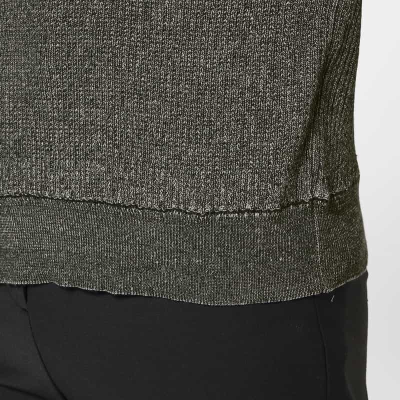 BARNEYS NEW YORK ウォッシャブル フリルスリーブ デザインニットプルオーバー BLACK