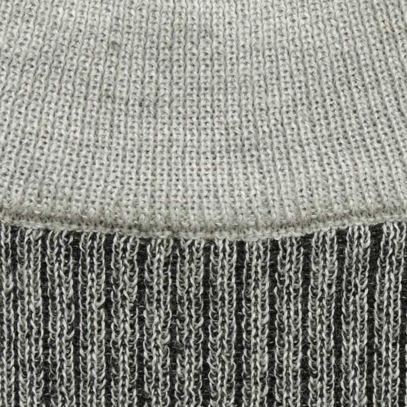 BARNEYS NEW YORK ウォッシャブル フリルスリーブ デザインニットプルオーバー GRAY