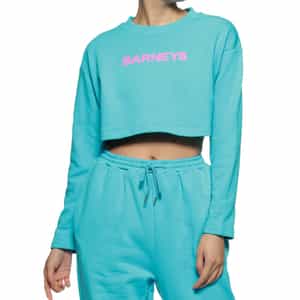 "BARNEYS" ロゴ入りショートスウェットプルオーバー