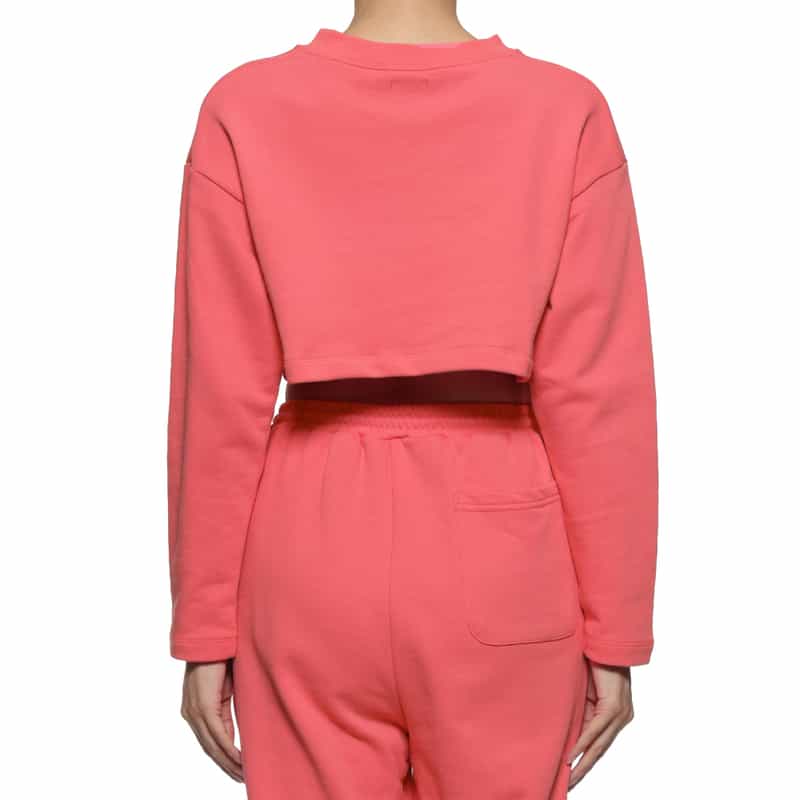 BARNEYS NEW YORK "BARNEYS" ロゴ入りショートスウェットプルオーバー PINK