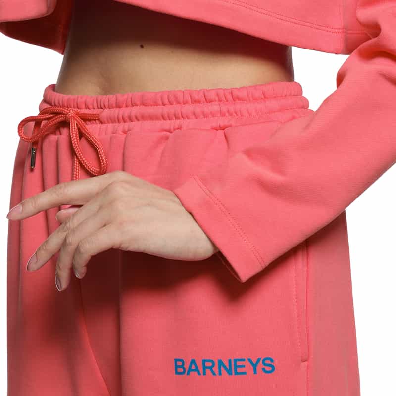 BARNEYS NEW YORK "BARNEYS" ロゴ入りショートスウェットプルオーバー PINK