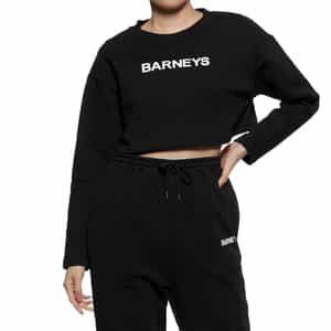 "BARNEYS" ロゴ入りショートスウェットプルオーバー