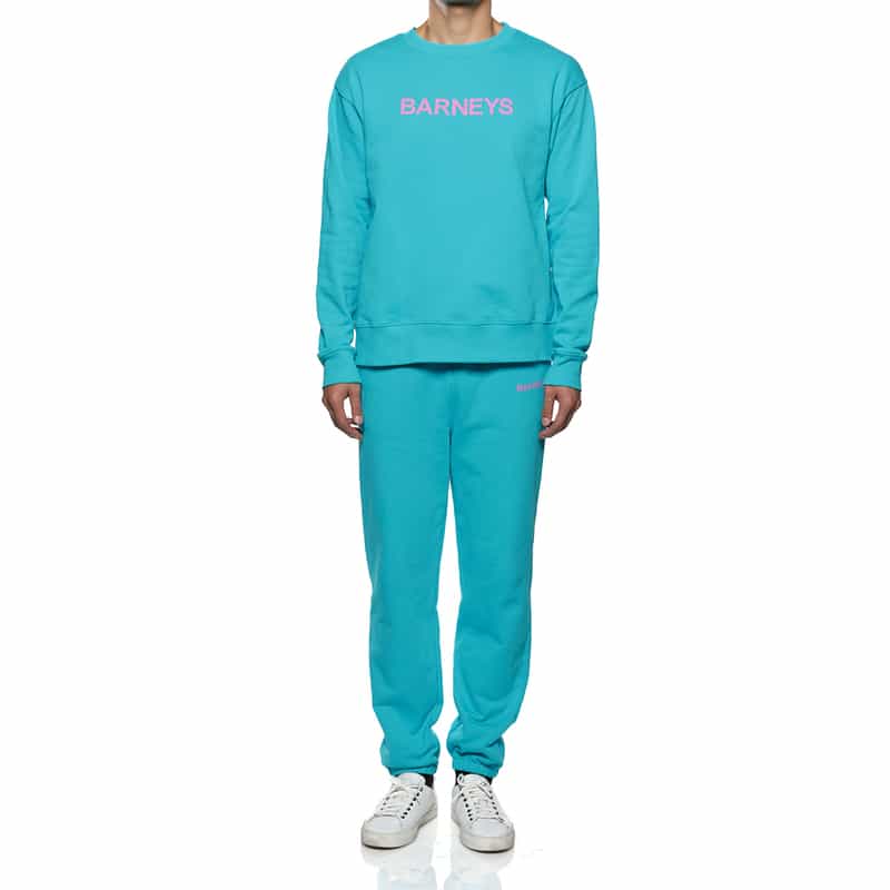 BARNEYS NEW YORK "BARNEYS" ロゴ入りスウェットプルオーバー BLUE