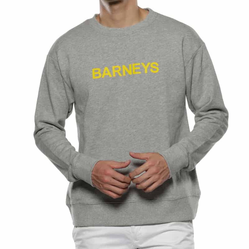 BARNEYS NEW YORK "BARNEYS" ロゴ入りスエットプルオーバー YELLOW