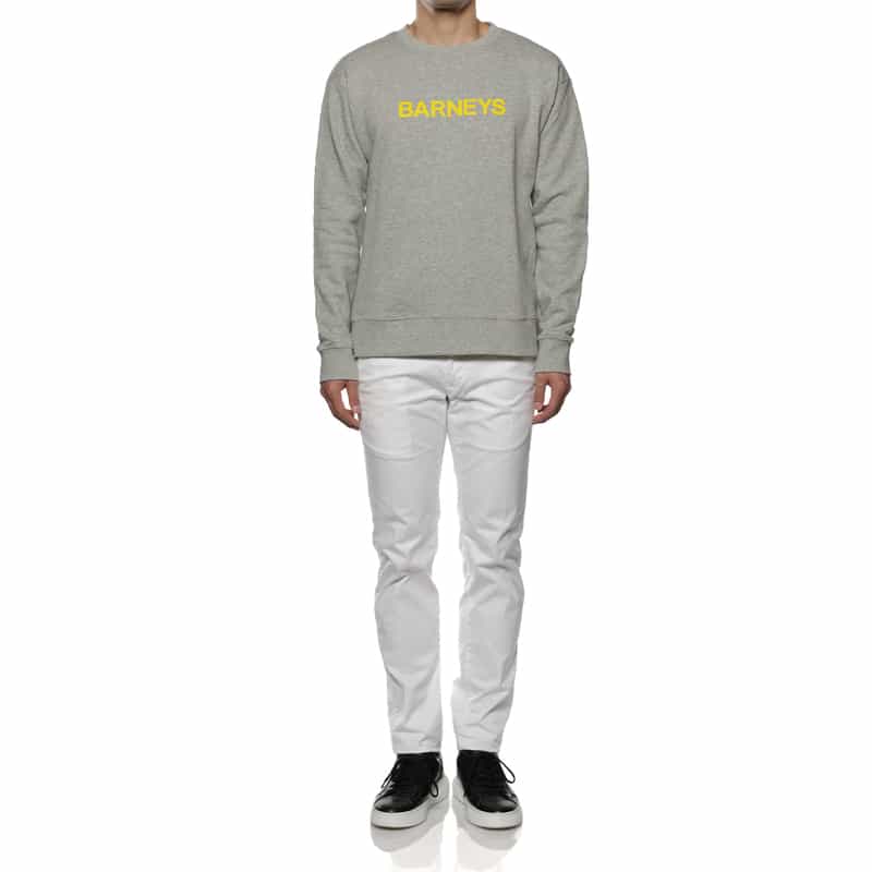 BARNEYS NEW YORK "BARNEYS" ロゴ入りスウェットプルオーバー YELLOW