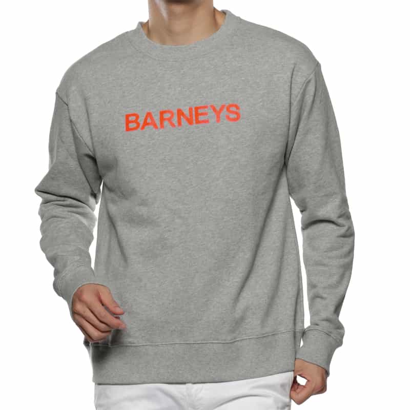 BARNEYS NEW YORK "BARNEYS" ロゴ入りスウェットプルオーバー PINK