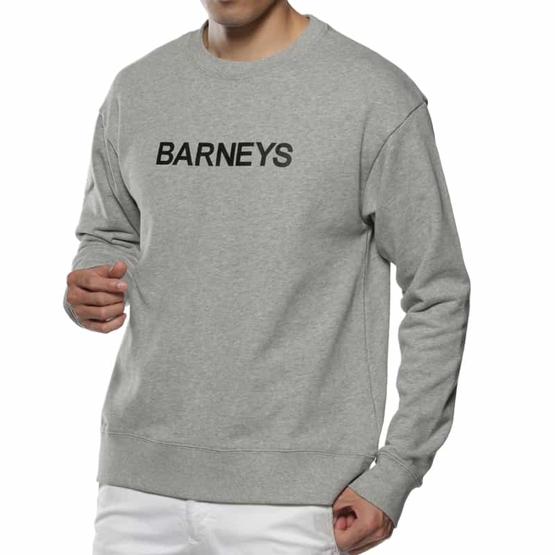 BARNEYS NEW YORK "BARNEYS" ロゴ入りスウェットプルオーバー BLACK