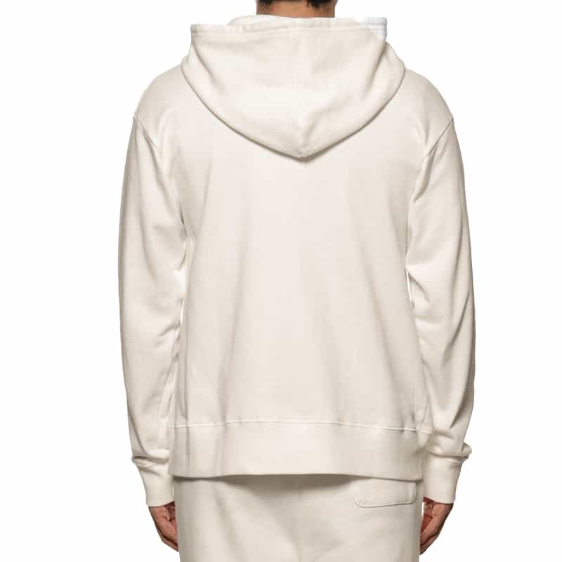 BARNEYS NEW YORK "BARNEYS" ロゴ入りスウェットジップパーカ WHITE
