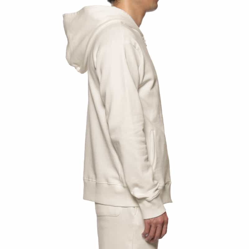 BARNEYS NEW YORK "BARNEYS" ロゴ入りスウェットジップパーカ WHITE