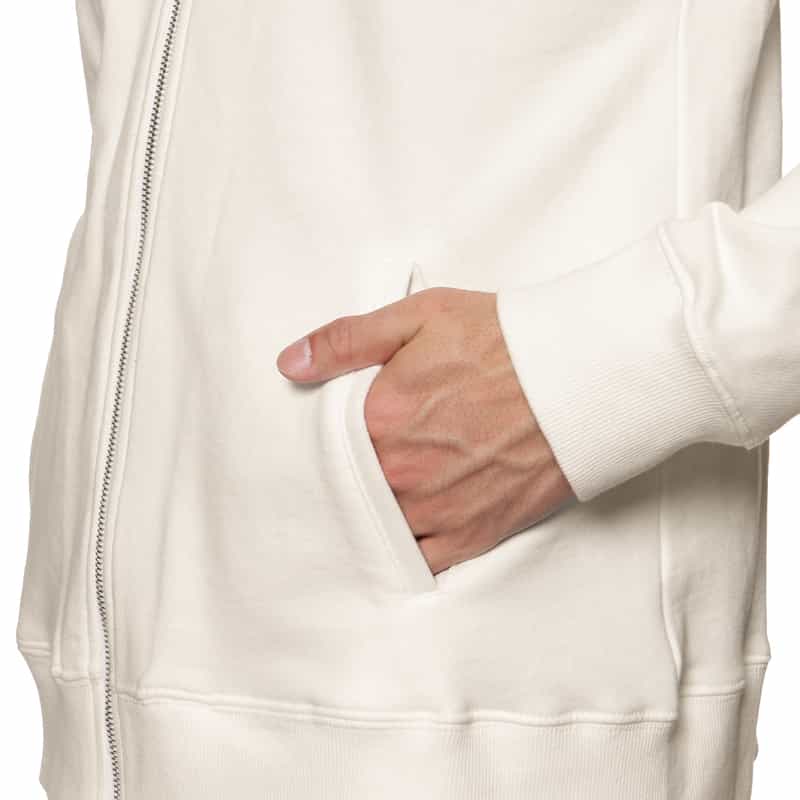 BARNEYS NEW YORK "BARNEYS" ロゴ入りスウェットジップパーカ WHITE