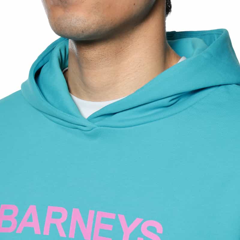 BARNEYS NEW YORK "BARNEYS" ロゴ入りスウェットフーディ BLUE