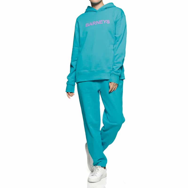 BARNEYS NEW YORK "BARNEYS" ロゴ入りスウェットフーディ BLUE