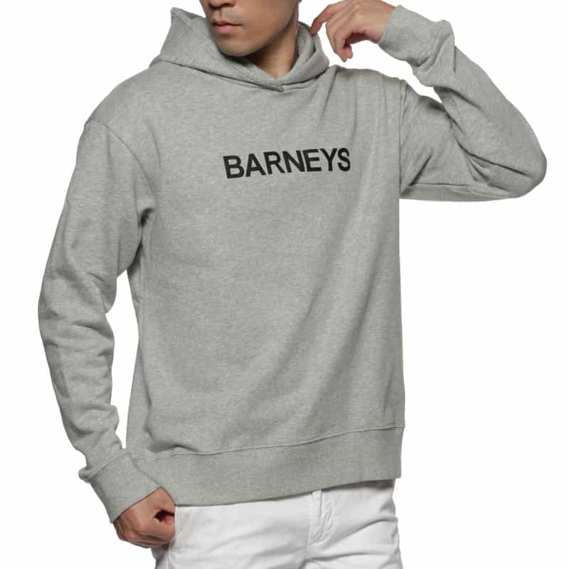 BARNEYS NEW YORK "BARNEYS" ロゴ入りスウェットフーディ BLACK