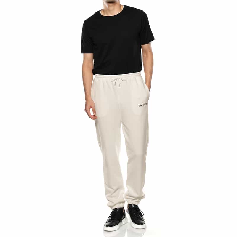BARNEYS NEW YORK "BARNEYS" ロゴ入りスウェットパンツ WHITE