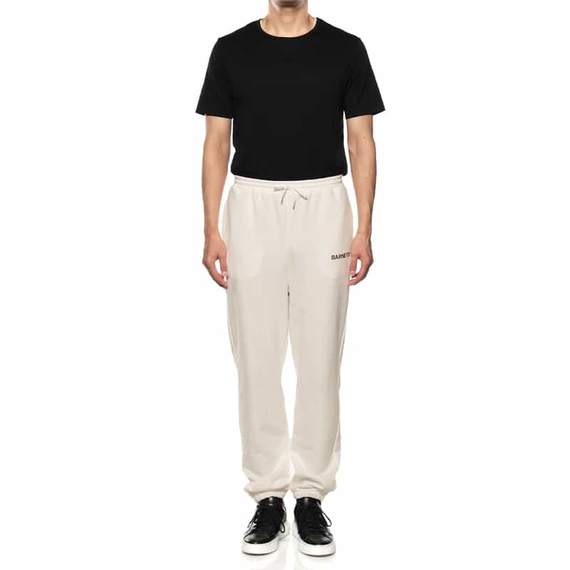 BARNEYS NEW YORK "BARNEYS" ロゴ入りスウェットパンツ WHITE