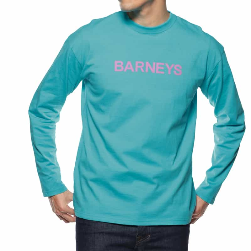 BARNEYS NEW YORK "BARNEYS" ロゴ入りロングスリーブカットソー BLUE