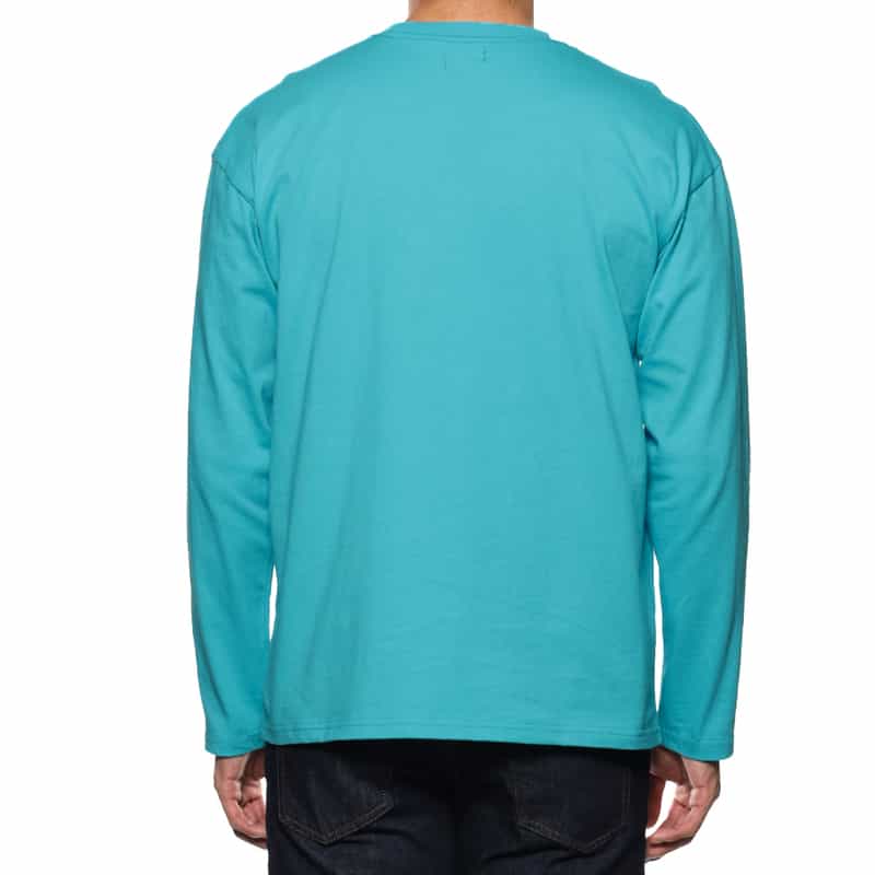 BARNEYS NEW YORK "BARNEYS" ロゴ入りロングスリーブカットソー BLUE