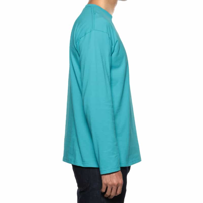 BARNEYS NEW YORK "BARNEYS" ロゴ入りロングスリーブカットソー BLUE