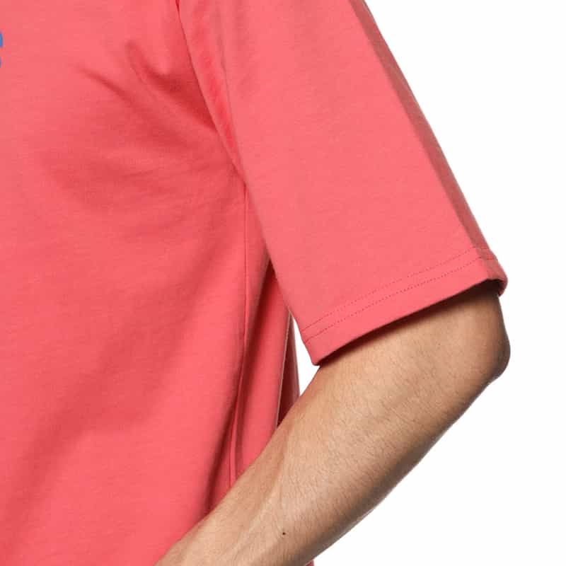 BARNEYS NEW YORK "BARNEYS" ロゴ入りハーフスリーブＴシャツ PINK