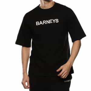 "BARNEYS" ロゴ入りハーフスリーブＴシャツ