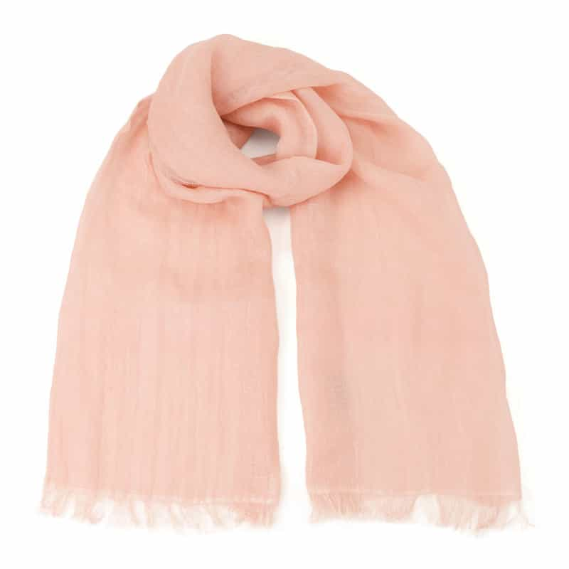 BARNEYS NEW YORK リネンメタリックスカーフ LIGHT PINK