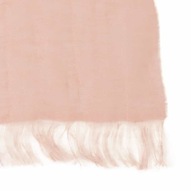 BARNEYS NEW YORK リネンメタリックスカーフ LIGHT PINK