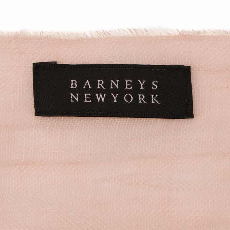 BARNEYS NEW YORK リネンメタリックスカーフ LIGHT PINK
