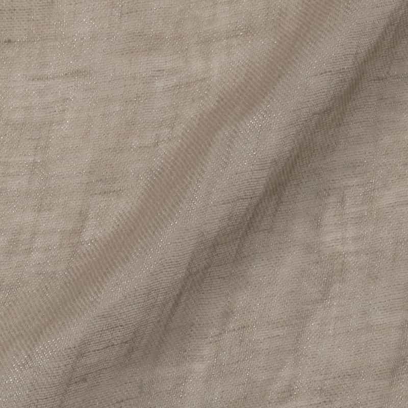 BARNEYS NEW YORK リネンメタリックスカーフ GRAY BEIGE