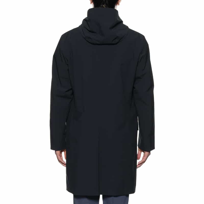 BARNEYS NEW YORK 撥水フーデッドジップアップコート NAVY