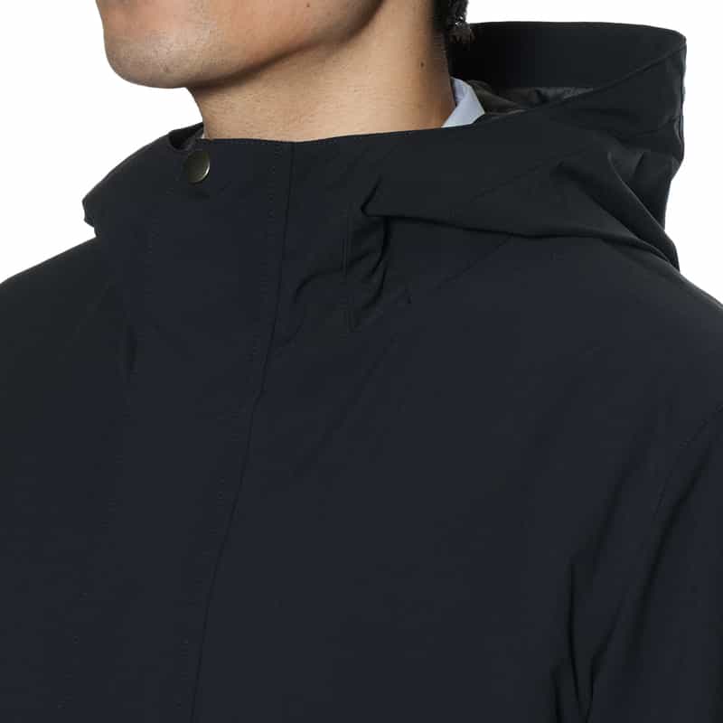 BARNEYS NEW YORK 撥水フーデッドジップアップコート NAVY