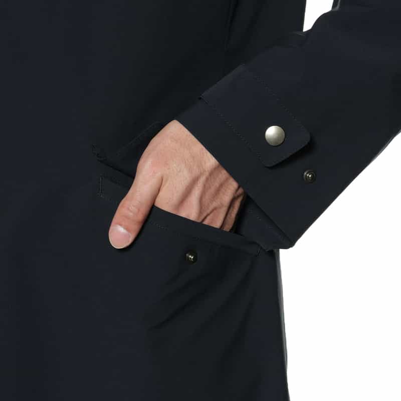 BARNEYS NEW YORK 撥水フーデッドジップアップコート NAVY