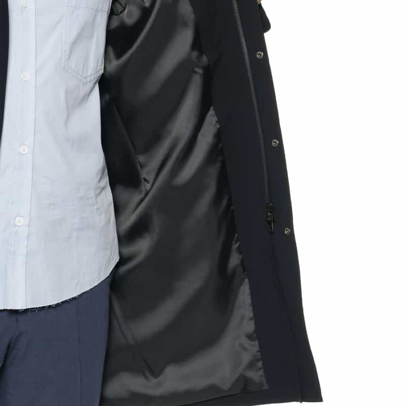 BARNEYS NEW YORK 撥水フーデッドジップアップコート NAVY