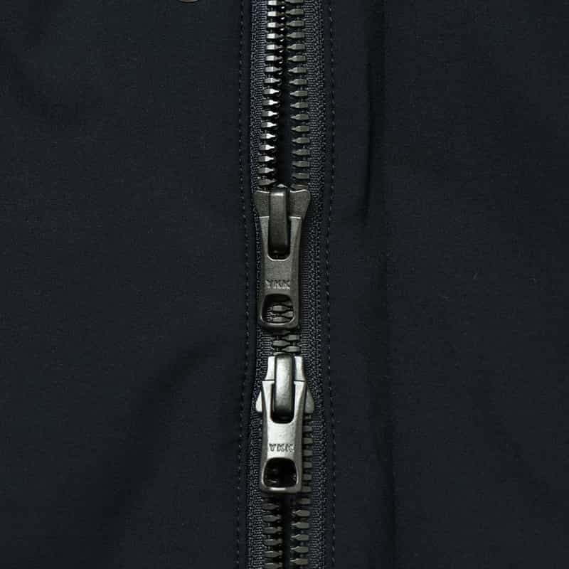 BARNEYS NEW YORK 撥水フーデッドジップアップコート NAVY