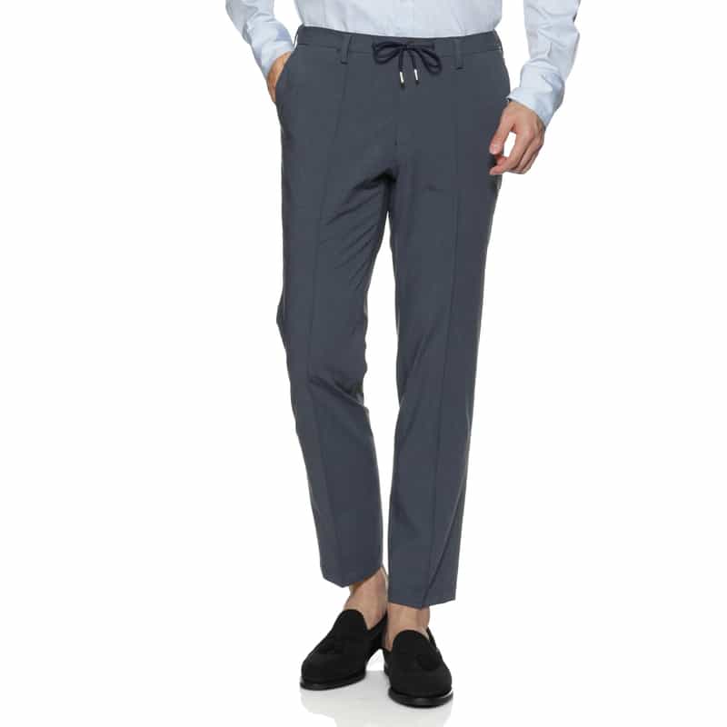 BARNEYS NEW YORK セットアップ イージースラックスパンツ NAVY